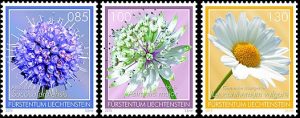 Liechtenstein Flowers Stamps