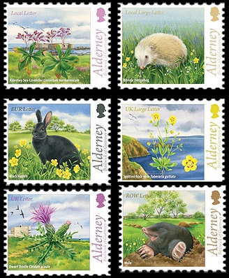 alderney fauna flora stamps