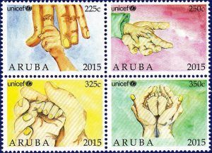 Aruba Unicef Stamps