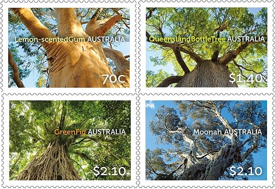 australia trees stamps