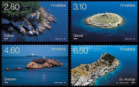 croatia lighthouses stamps