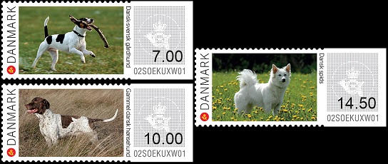 denmark dogs stamps