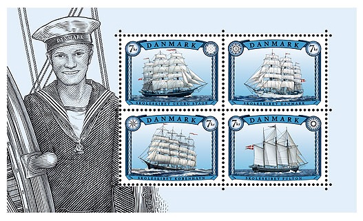 denmark ships stamps