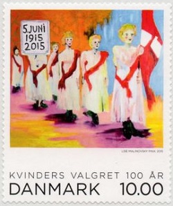 denmark women duffrage stamp