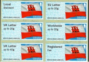 Gibraltar Post And Go Stamps