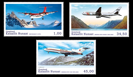 greenland aviation stamps