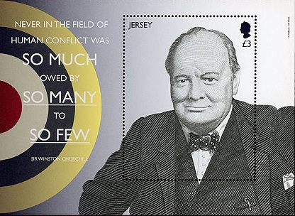 jersey churchil stamp