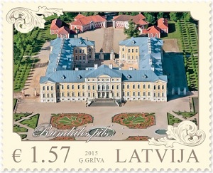 latvia palace stamp
