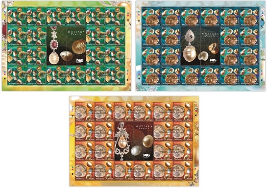 malaysia pearls stamps