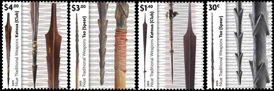niue weapons stamps