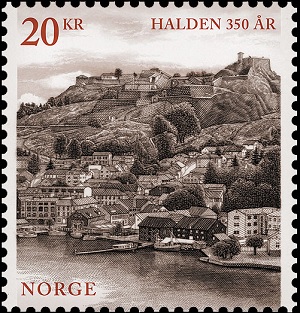 norway halden stamp