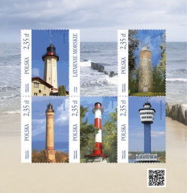 poland lighthouses stamps