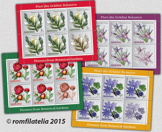 romania flowers stamps