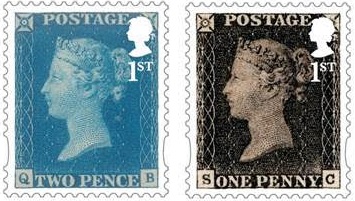 royal mail penny black stamps