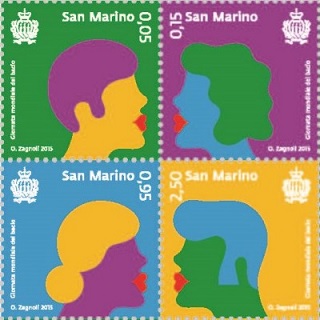 san marino kiss day stamps