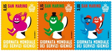 san marino toilet day stamps