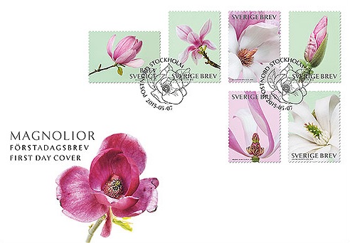 sweden magnolias stamps