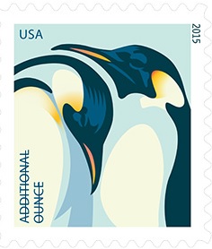 usps penguins stamp