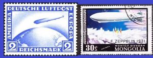 Zeppelin Mail Stamps